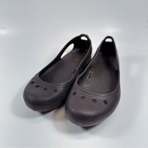 Crocs Womens 7 Kadee Ballet Flats Dark Brown Color